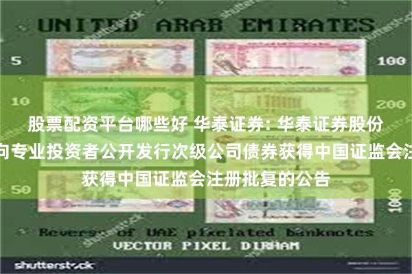 股票配资平台哪些好 华泰证券: 华泰证券股份有限公司关于向专业投资者公开发行次级公司债券获得中国证监会注册批复的公告