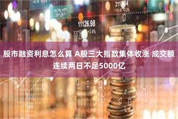 股市融资利息怎么算 A股三大指数集体收涨 成交额连续两日不足5000亿