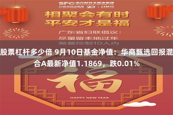 股票杠杆多少倍 9月10日基金净值：华商甄选回报混合A最新净值1.1869，跌0.01%