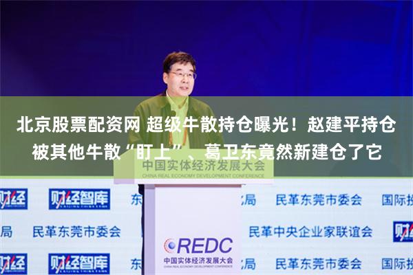 北京股票配资网 超级牛散持仓曝光！赵建平持仓被其他牛散“盯上”、葛卫东竟然新建仓了它