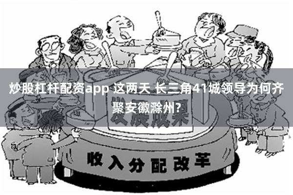 炒股杠杆配资app 这两天 长三角41城领导为何齐聚安徽滁州?