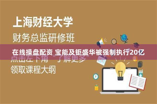 在线操盘配资 宝能及钜盛华被强制执行20亿