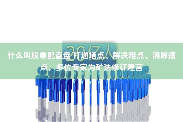 什么叫股票配置盘 打通堵点、解决难点、消除痛点，多位专家为矿法修订建言