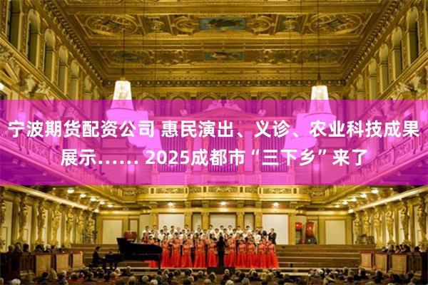 宁波期货配资公司 惠民演出、义诊、农业科技成果展示…… 2025成都市“三下乡”来了