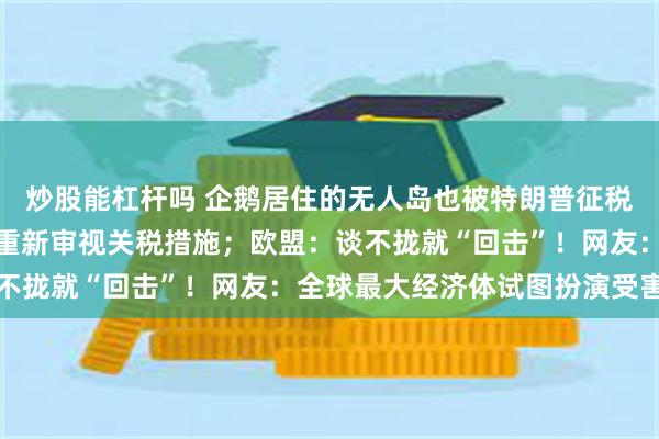 炒股能杠杆吗 企鹅居住的无人岛也被特朗普征税！日本：强烈要求美国重新审视关税措施；欧盟：谈不拢就“回击”！网友：全球最大经济体试图扮演受害者