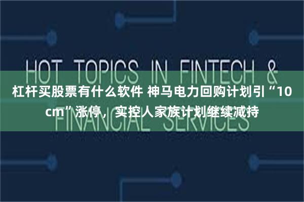 杠杆买股票有什么软件 神马电力回购计划引“10cm”涨停，实控人家族计划继续减持