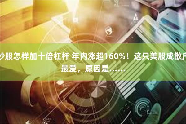 炒股怎样加十倍杠杆 年内涨超160%！这只美股成散户最爱，原因是......